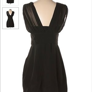 Bebe black bow tunic dress